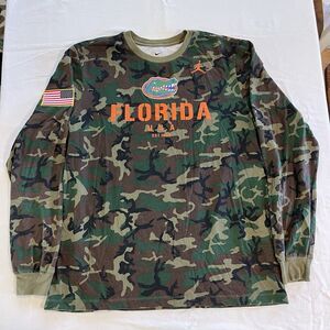 Florida Gators Nike Air Jordan Shirt Mens Large Dri Fit Camouflage Camo UF